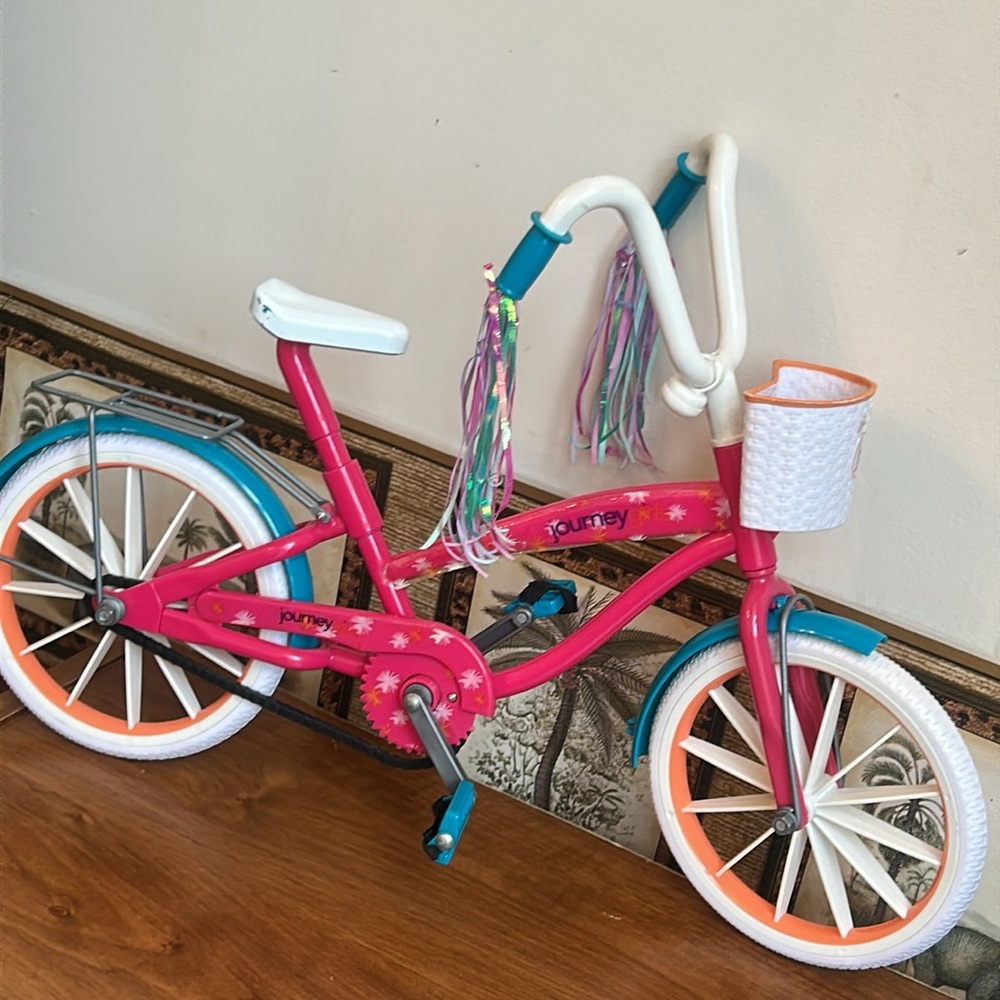 Journey Girl Doll Bike with Pink and Blue Accents
